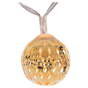 Jeu de 10 lumières DEL Boules métalliques