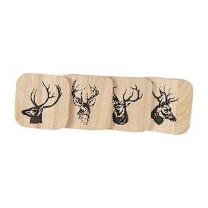 Ensemble de 4 sous-verres cervidé VERTUO