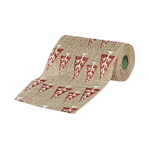 Rouleau de jute naturel et rouge  5 1/2 po x 15 pi VERTUO