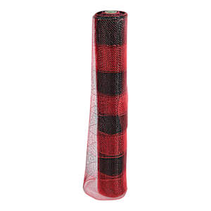 Rouleau de tulle noir et rouge 21 po x 30 pi VERTUO