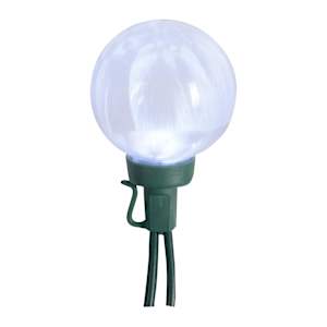 Jeu de 25 lumières DEL G40 blanc pur