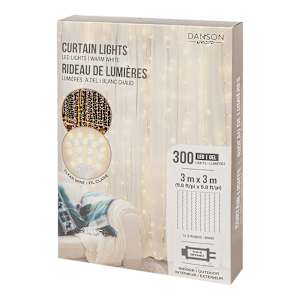 Rideau de lumières DEL Blanc chaud