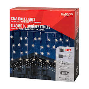100 Star LED Curtain Light Set Warm White