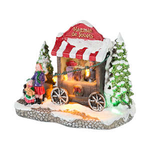 Kiosque magasin de jouets illuminé