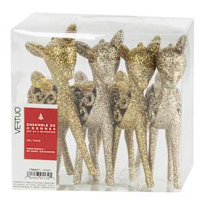 Ornaments Reindeers Pkg/4
