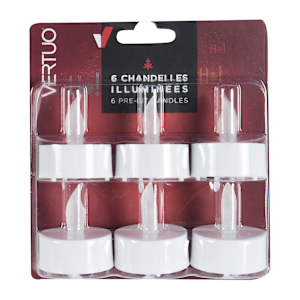 VERTUO Pre-Lit Candles Pkg/6