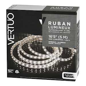 Ruban lumineux 16 pi 5 po blanc froid
