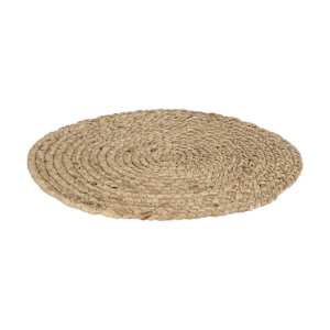 Napperon rond tressé naturel 15 po
