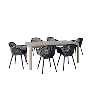 Chaise coquille en polypropylène noire VERTUO