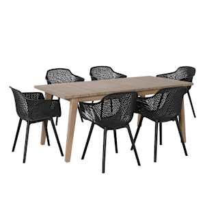 Chaise coquille en polypropylène noire VERTUO
