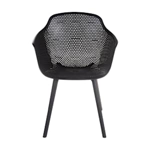 Chaise coquille en polypropylène noire VERTUO