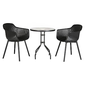 Chaise coquille en polypropylène noire VERTUO