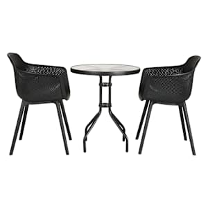 Chaise coquille en polypropylène noire VERTUO