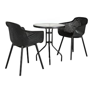 Chaise coquille en polypropylène noire VERTUO