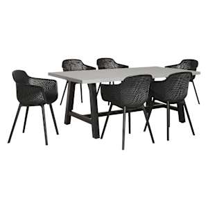Chaise coquille en polypropylène noire VERTUO