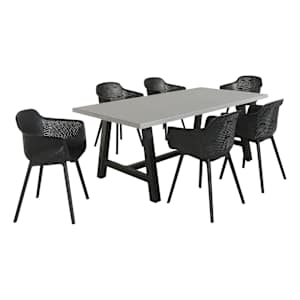 Chaise coquille en polypropylène noire VERTUO