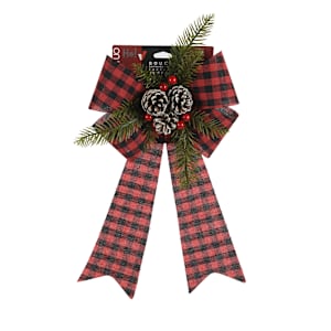 VERTUO Buffalo Christmas Bow 15 in.