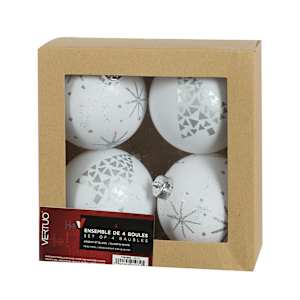 Christmas Balls 3 in. Set/4