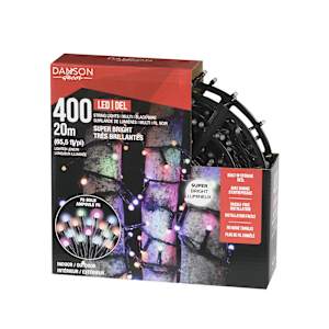 Jeu de 400 lumières DEL multicolore