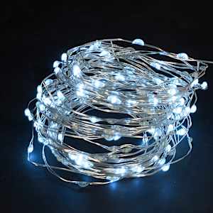 Jeu de 200 lumières à DEL micro blanc pur
