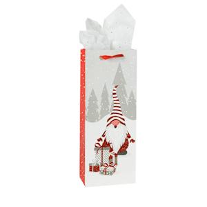 Sac cadeau de Noël bouteille de vin