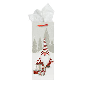 Sac cadeau de Noël bouteille de vin
