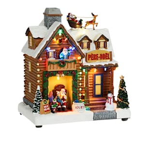 Maison du Père Noël musicale illuminée