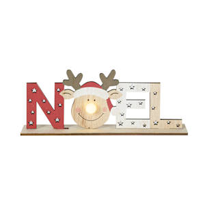 Lettres Noël décoratives renne 11 po