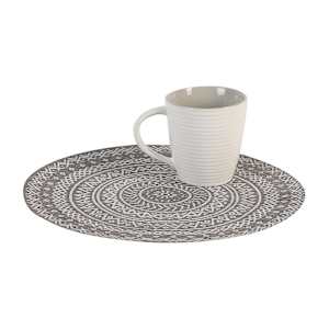 Napperon rond gris 15 po VERTUO