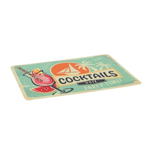 VERTUO Placemat Rectangular Cocktails d'été 17 3/4 in. x 11 7/8 in.