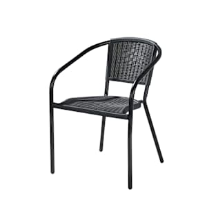 Chaise bistro en acier noire et anthracite VERTUO