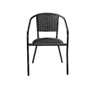 Chaise bistro en acier noire et anthracite VERTUO