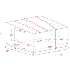 Toile hivernale pour abri soleil mural 10 pi x 12 pi