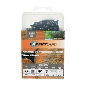 Chaîne de remplacement pour scie 15 po, 0,325 po, 0,050 po, 64 maillons