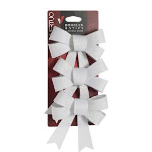 Boucles de Noël 3 7/8 po Pqt/3