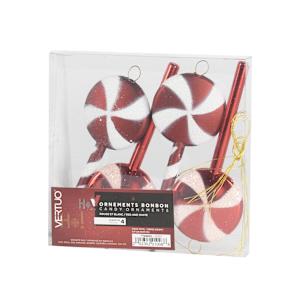 VERTUO Candy Ornaments 5 1/4 in. Pkg/4