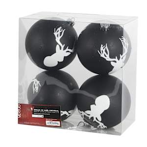 Boules de Noël 4 po Pqt/4