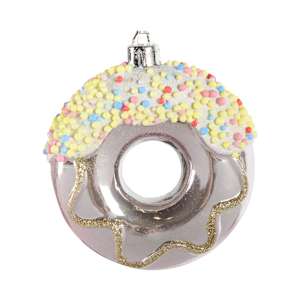 Ornements beigne et bonbon 3 3/8 po Pqt/3