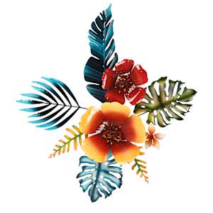 Décoration murale fleurs tropicales VERTUO