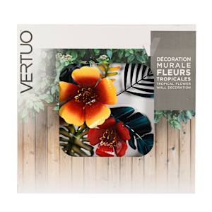 Décoration murale fleurs tropicales VERTUO