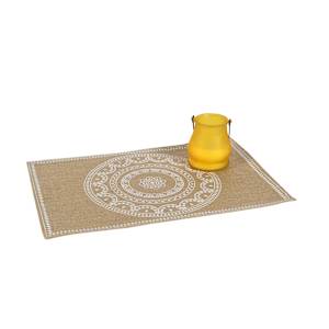 VERTUO Placemat Rectangular Natural and White 17 3/4 in. x 11 3/4 in.