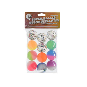 Set og 12 Super Bouncing Balls