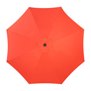 VERTUO Orange Tilting Patio Umbrella with Aluminium Pole 9 ft.