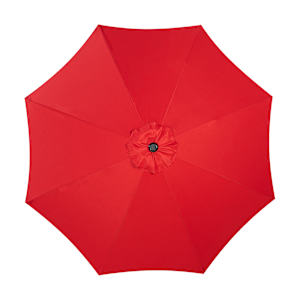 Parasol inclinable rouge avec mât en aluminium 9 pi VERTUO