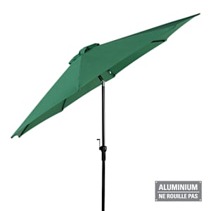 Parasol inclinable vert avec mât en aluminium 9 pi VERTUO