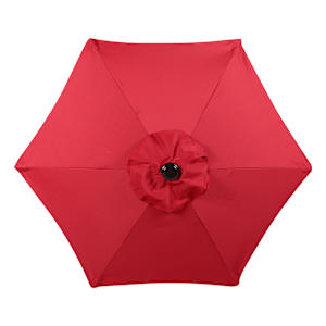 Parasol inclinable rouge avec mât en aluminium 4 pi 11 po VERTUO
