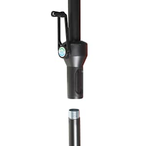 Parasol inclinable rouge avec mât en aluminium 4 pi 11 po VERTUO