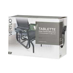 Tablette pour chaise berçante noire VERTUO