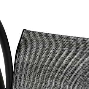 Deluxe 3-Seater Black and Grey Steel Swing