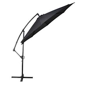 Parasol déporté en aluminium et acier noir 9 pi 6 po VERTUO